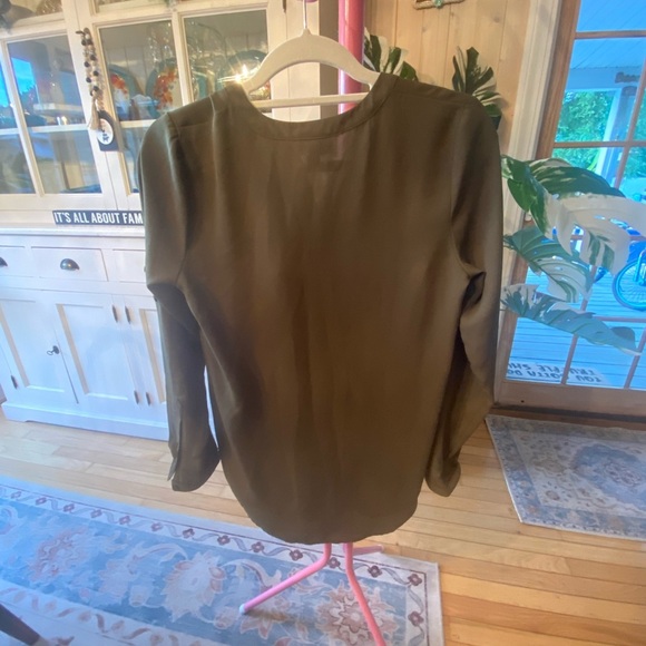 New Without Tags Massimo Dutti Army Green Button-Up Shirt - Picture 5 of 5